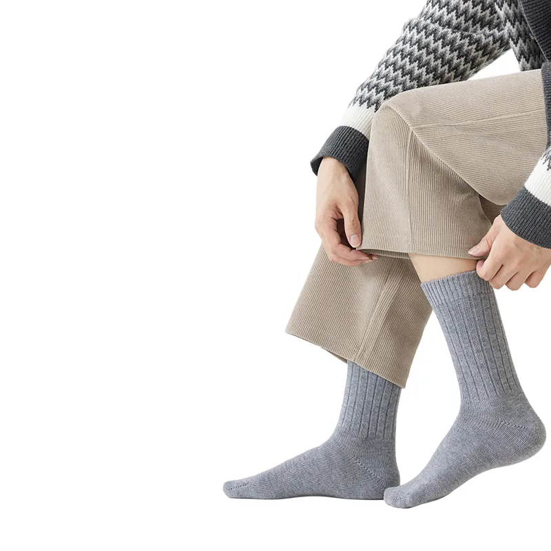 Cheemy Free Mid Calf Socks Men's 1 Pack Light Gray-2