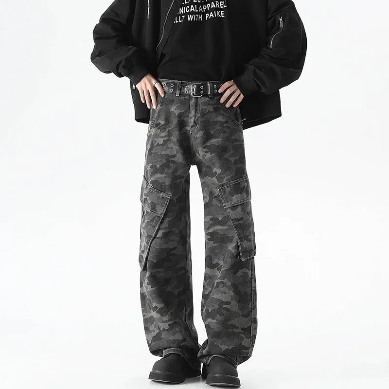 Humanism 1986 Jeans Unisex Camouflage Gray-2