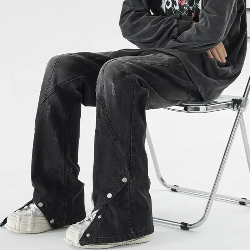 PAINT STAIN Jeans Unisex Black-2