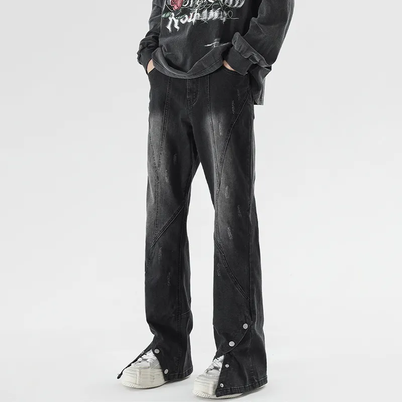 PAINT STAIN Jeans Unisex Black-1