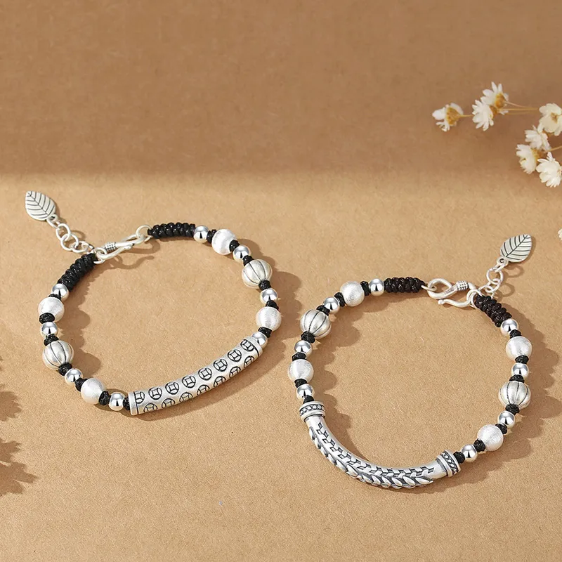 AKAK Sterling Silver Bracelets Unisex-1