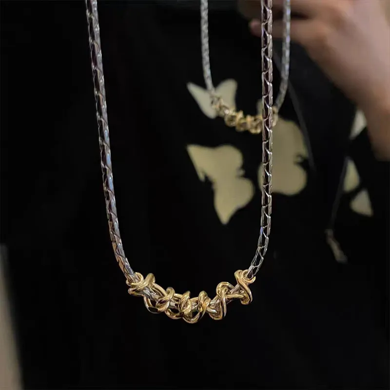 AKAK Titanium Steel Necklaces Unisex-1