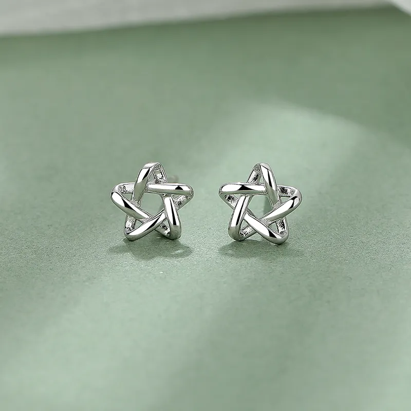 2801 999 Fine Silver Stud Earrings Women's-1