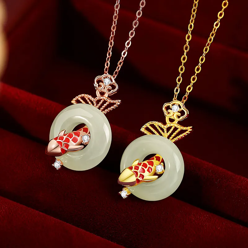 2801 Chalcedony Necklaces Unisex-2