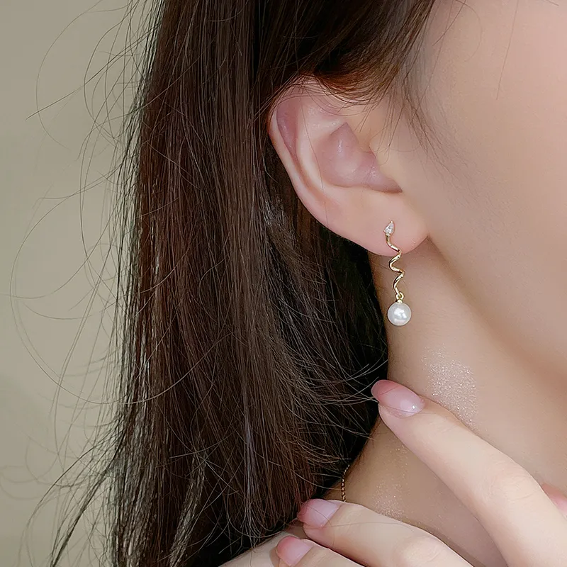 2801 S925 Silver Earrings Women's-9