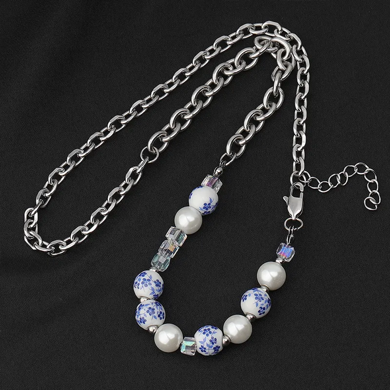 AKAK Titanium Steel Necklaces Unisex-3
