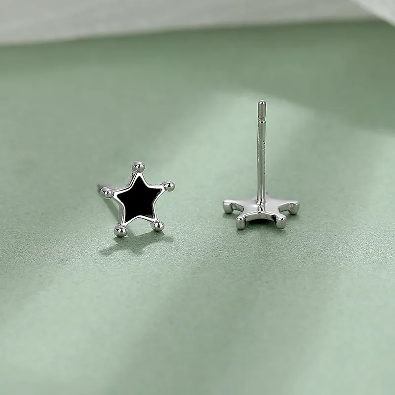 2801 999 Fine Silver Stud Earrings Women's-2