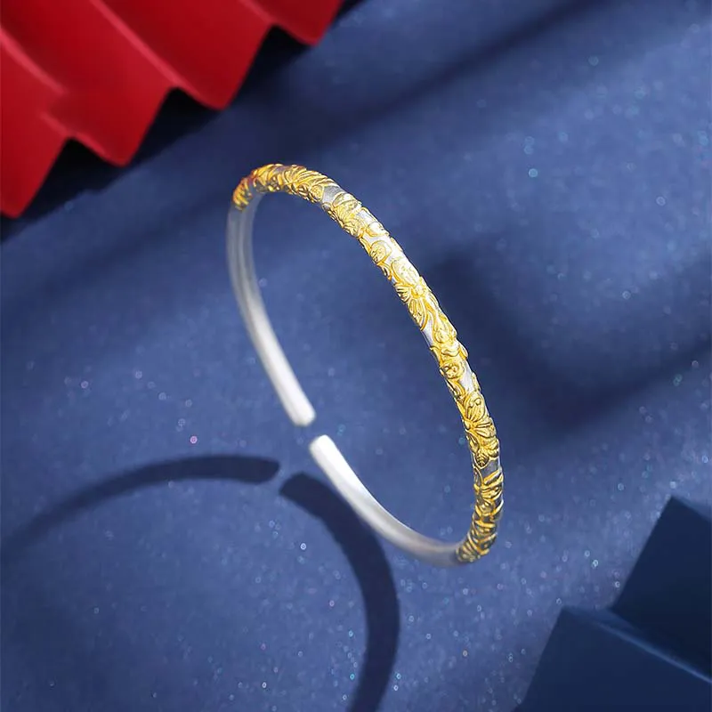 AKAK Sterling Silver Bangles Unisex-3