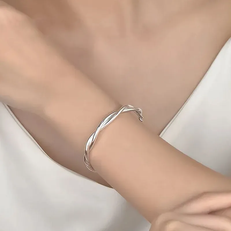 AKAK Sterling Silver Bangles Unisex-3