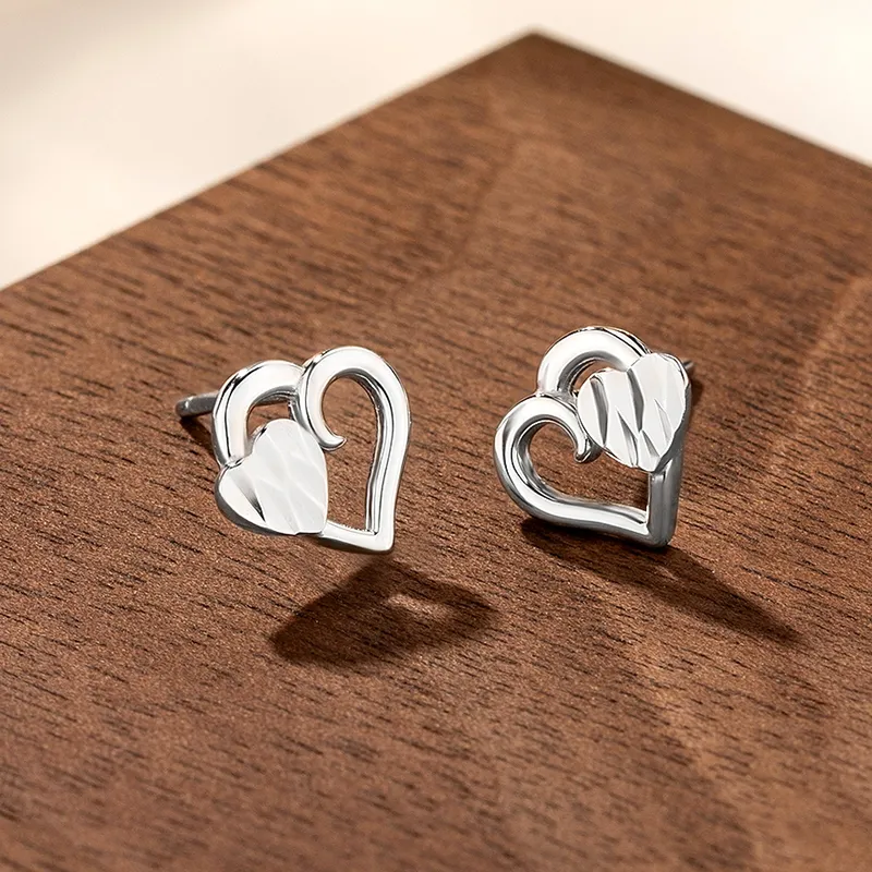 2801 999 Fine Silver Stud Earrings Women's-1