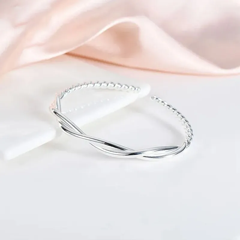 AKAK Sterling Silver Bangles Unisex-1