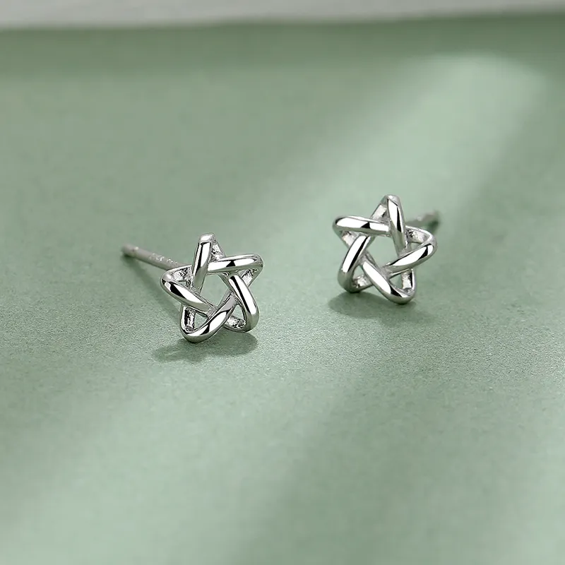 2801 999 Fine Silver Stud Earrings Women's-3