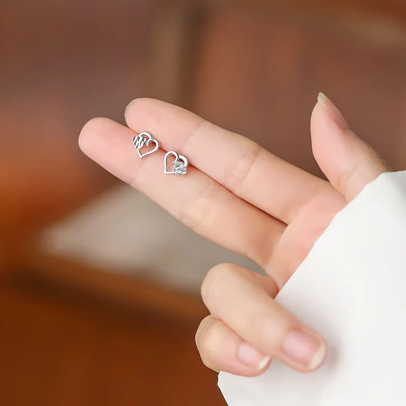 2801 999 Fine Silver Stud Earrings Women's-3