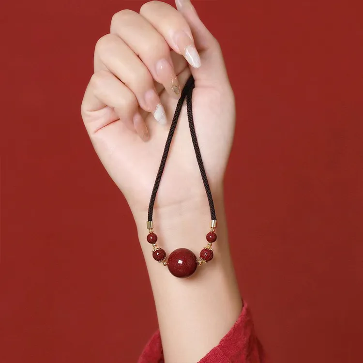 2801 Cinnabar Jade Necklaces Unisex-3