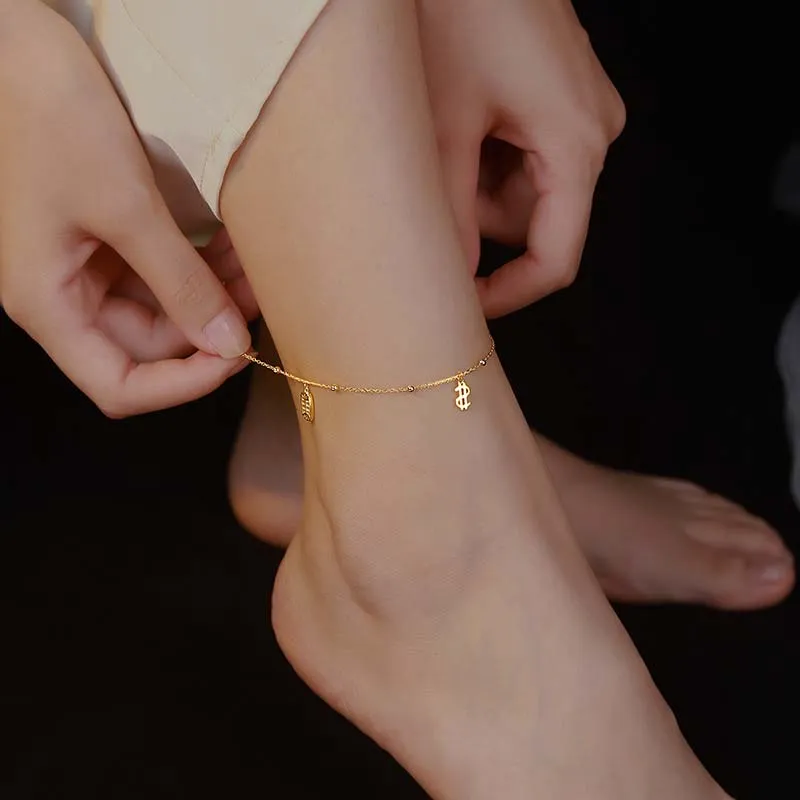 P&N S925 Silver Anklets Women's-1
