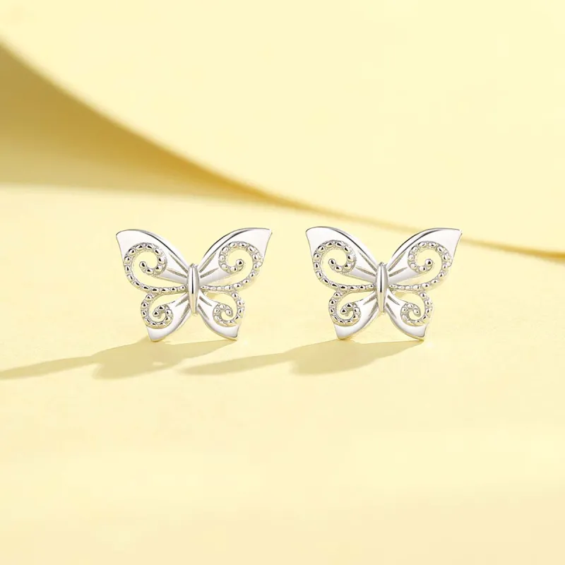 2801 Foot Silver 990 Stud Earrings Women's-1