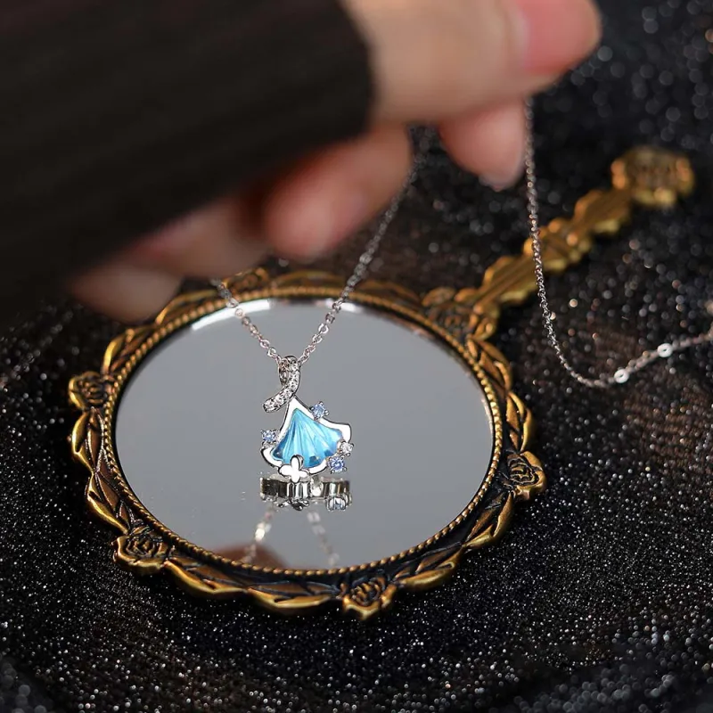 P&N 925 Sterling Silver Zircon Necklaces Women's Silver-1