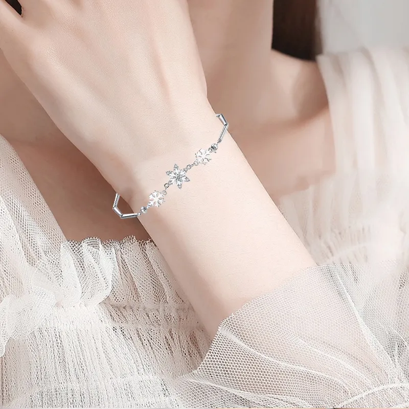 2801 S925 Silver Bracelets Women's-4