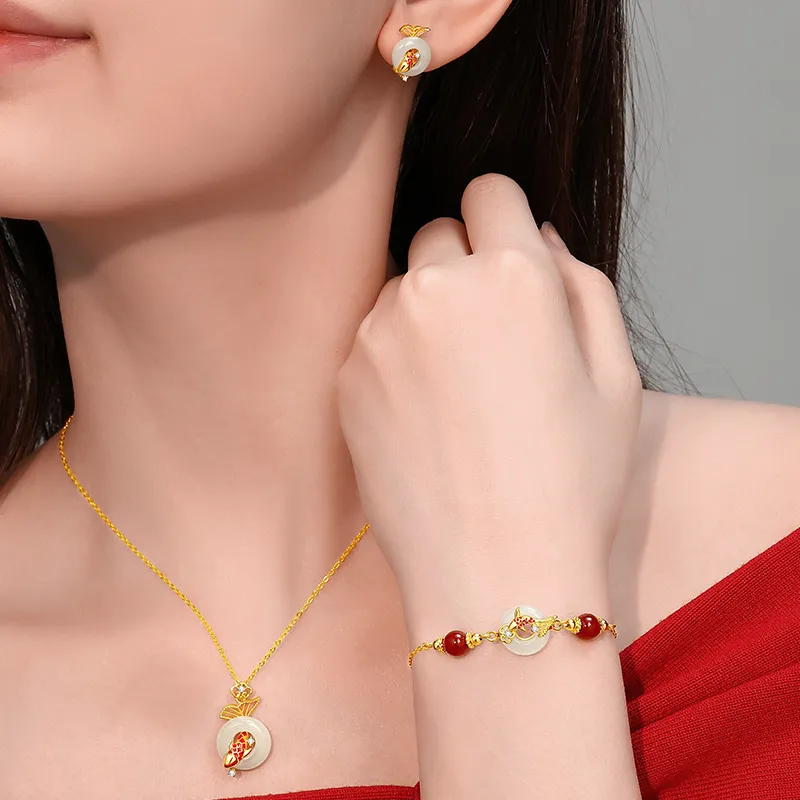 2801 Chalcedony Necklaces Unisex-4