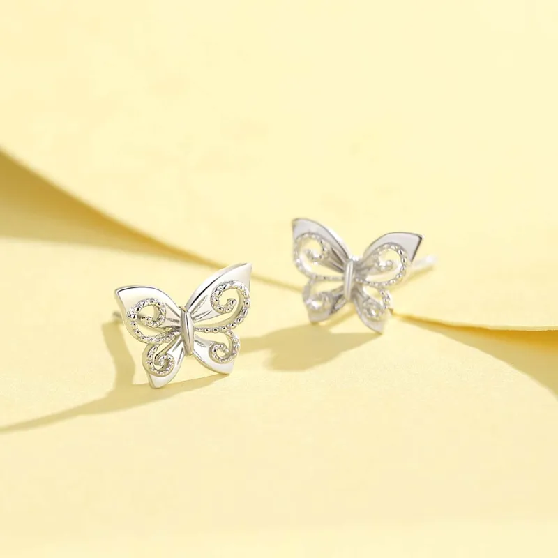 2801 Foot Silver 990 Stud Earrings Women's-3