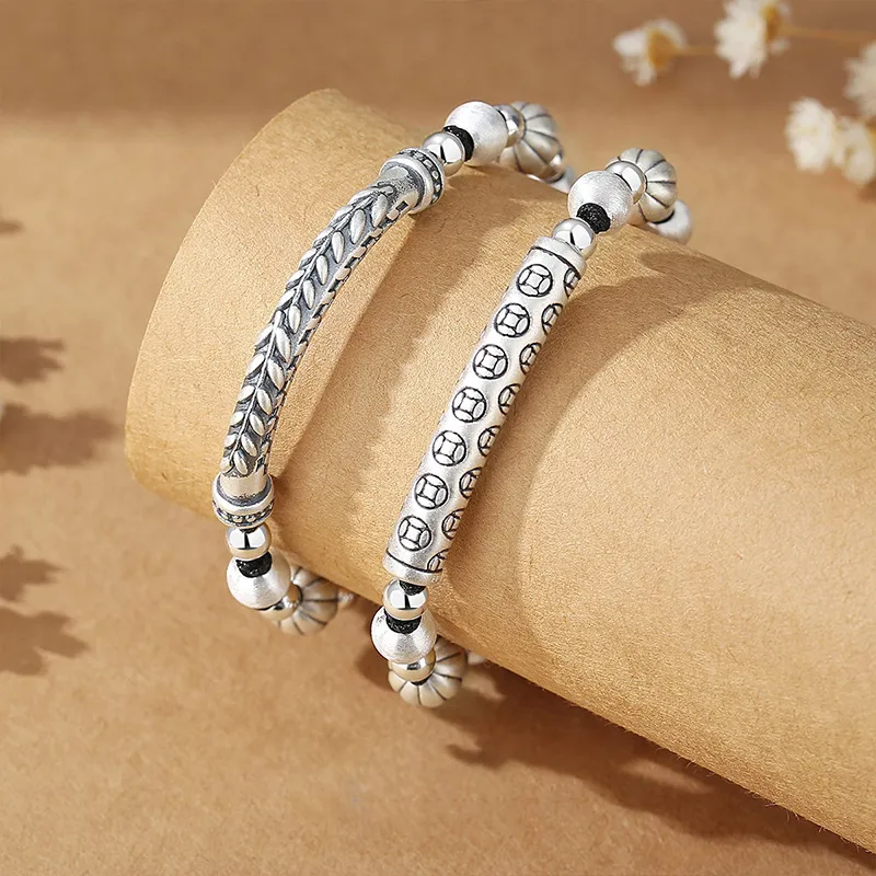 AKAK Sterling Silver Bracelets Unisex-5