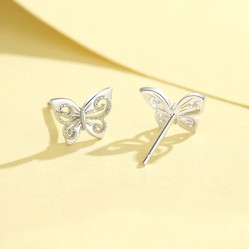 2801 Foot Silver 990 Stud Earrings Women's-2
