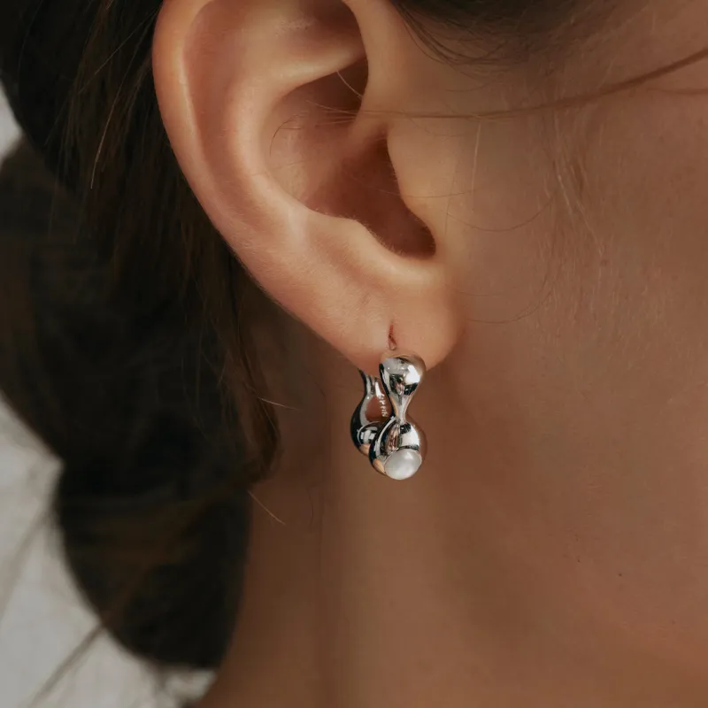 HUSSAIN Mother Of Pearl Earrings Women's-1