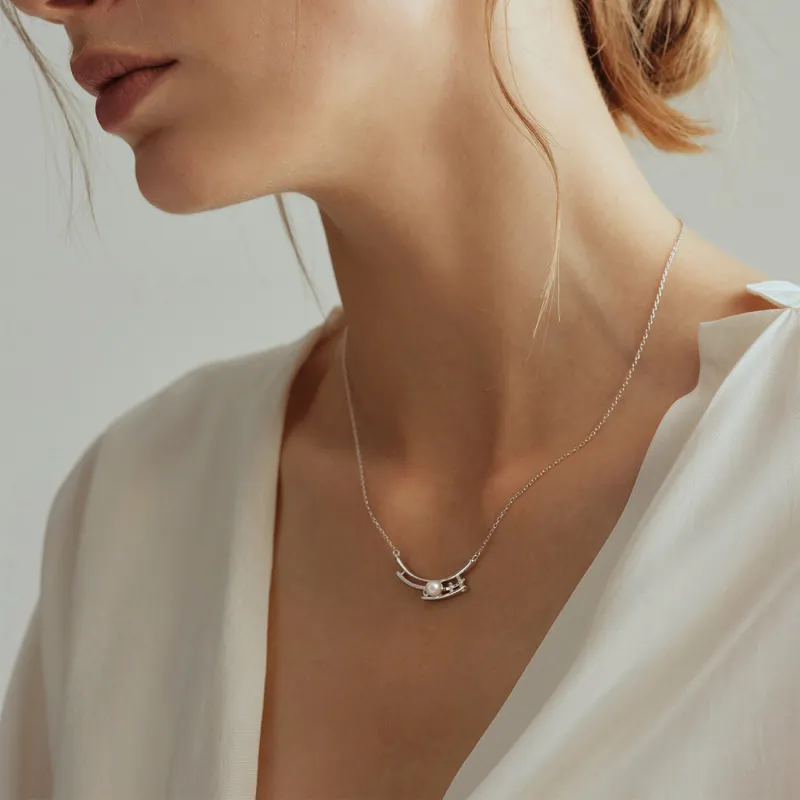 HUSSAIN Pearl Necklaces Women's White-3