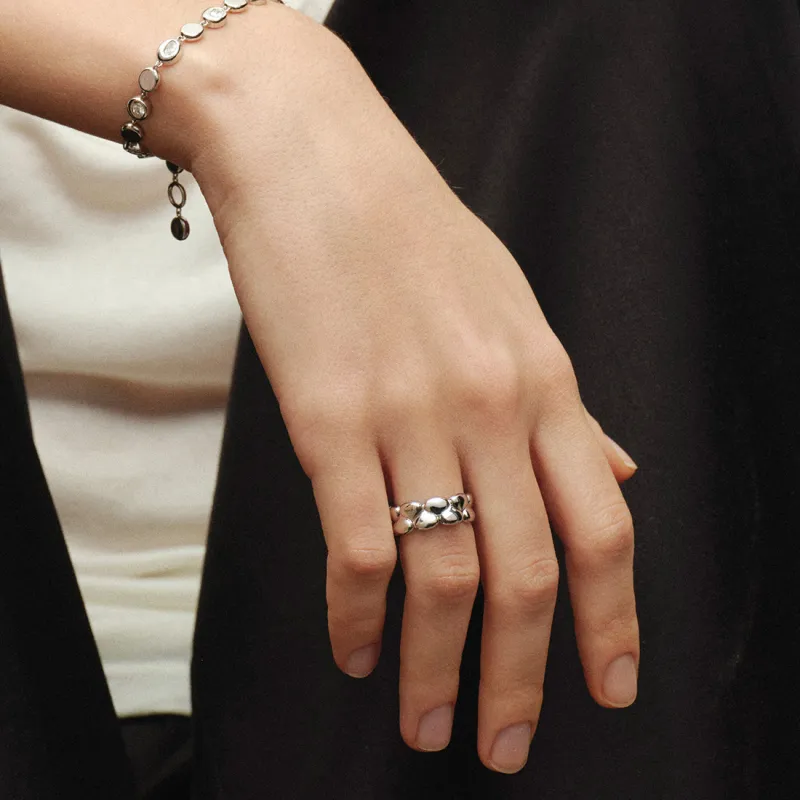 HUSSAIN Eco Friendly Gold Plated Copper Rings Women's-2