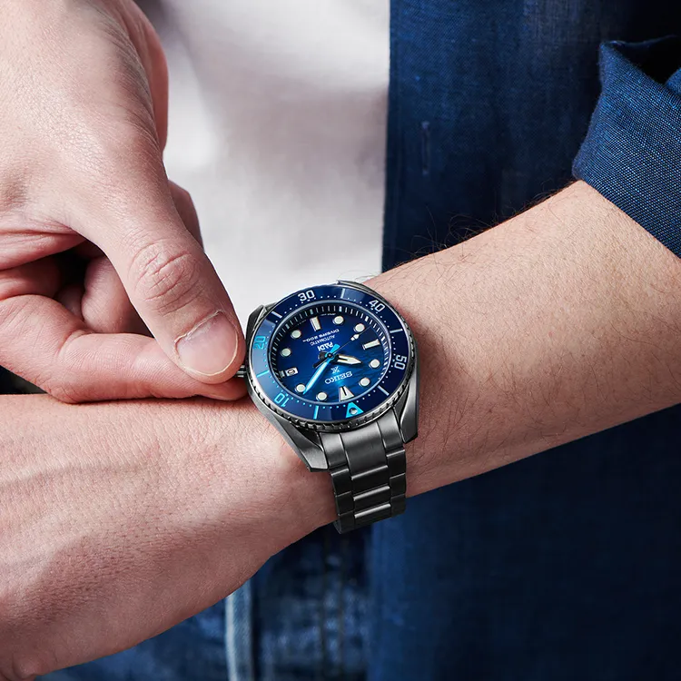 SEIKO Prospe Collection Automatic/Manual Mechanical Movement Watch Unisex Blue Dial SPB375J1-2
