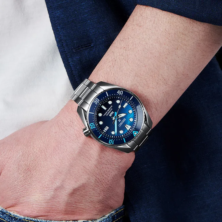 SEIKO Prospe Collection Automatic/Manual Mechanical Movement Watch Unisex Blue Dial SPB375J1-3