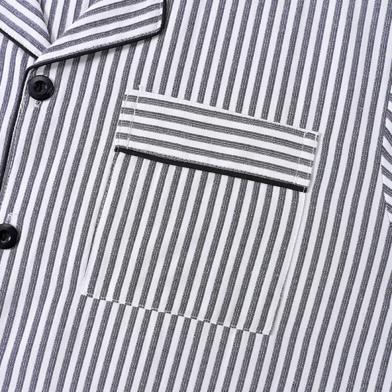 Gongdie Pajama Set Men's Stripes-2