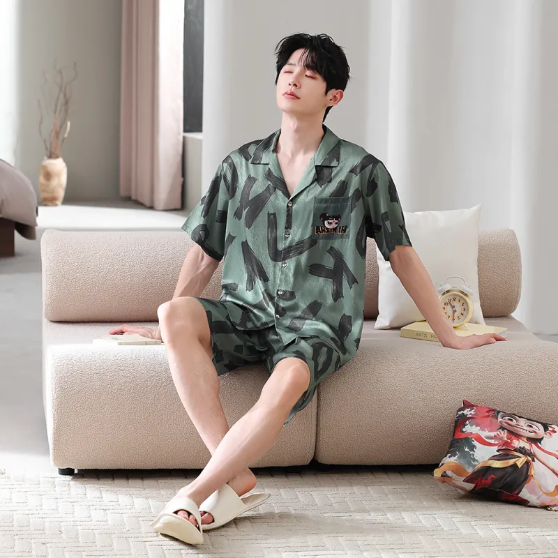 Gongdie x NEZHA,LIANMINGKUAN Pajama Set Unisex Green-10