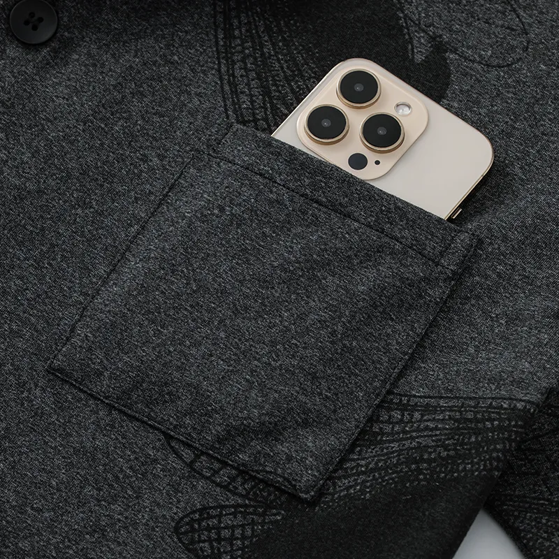 Gongdie Pajama Set Men's Dark Gray-2