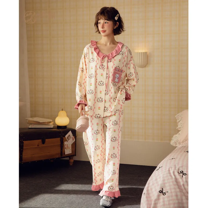 Gongdie x Disney Pajama Set Women's Pink-4