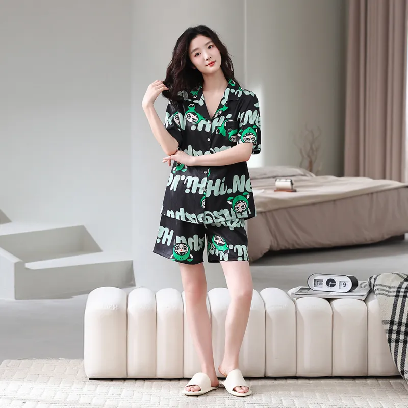 Gongdie x NEZHA,LIANMINGKUAN Pajama Set Unisex Green-5