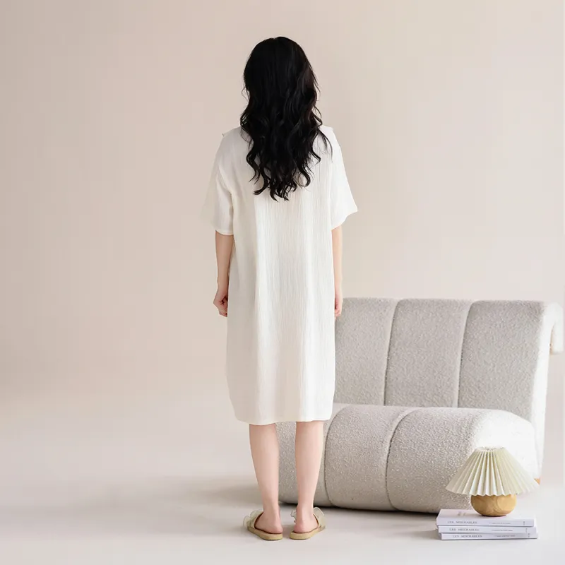 Gongdie Nightgown Women's White-1