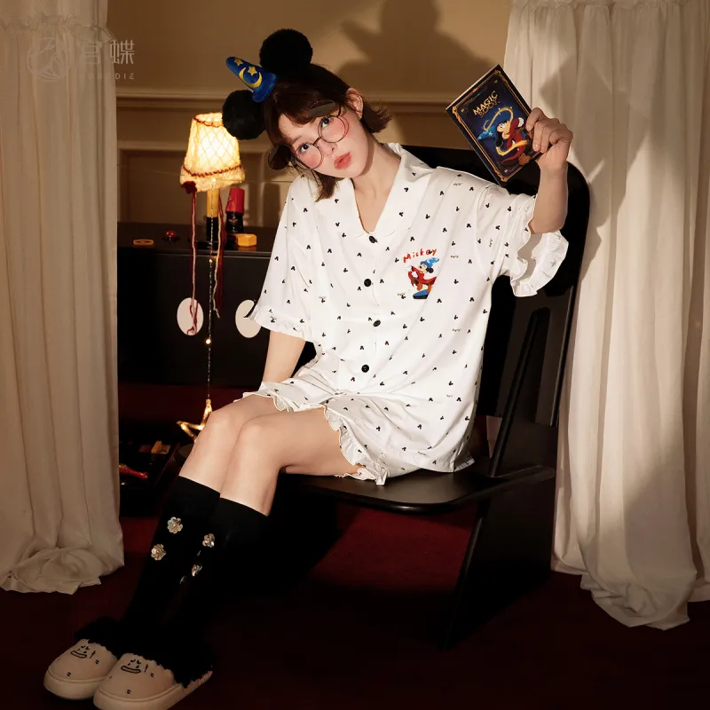 Gongdie x Disney Pajama Set Women's Gift Box Set White-1