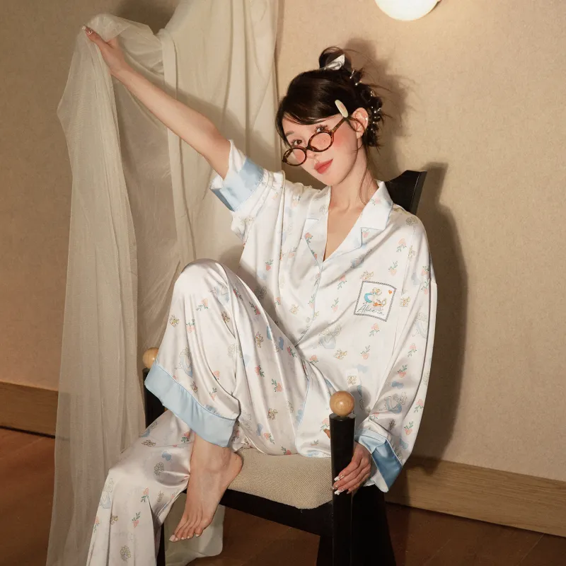 Gongdie x Disney Pajama Set Women's Gift Box Set Light Blue-4