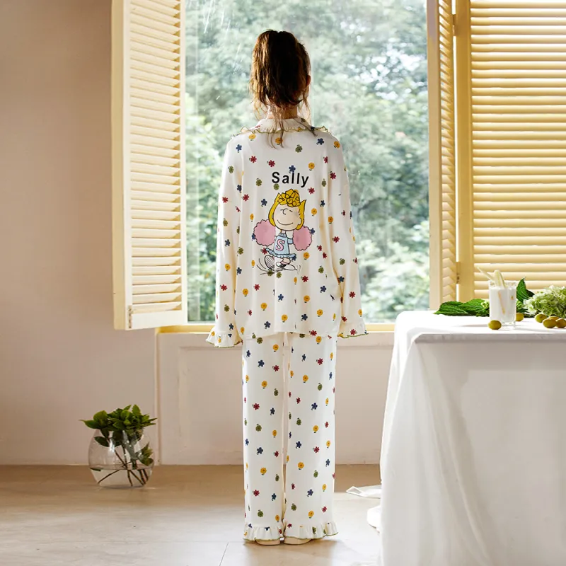 Gongdie x SNOOPY/ Pajama Set Women's Apricot-1