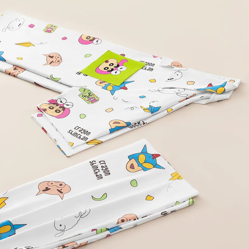 Gongdie x SHINCHAN Pajama Set Unisex White, Gift Box Set-4