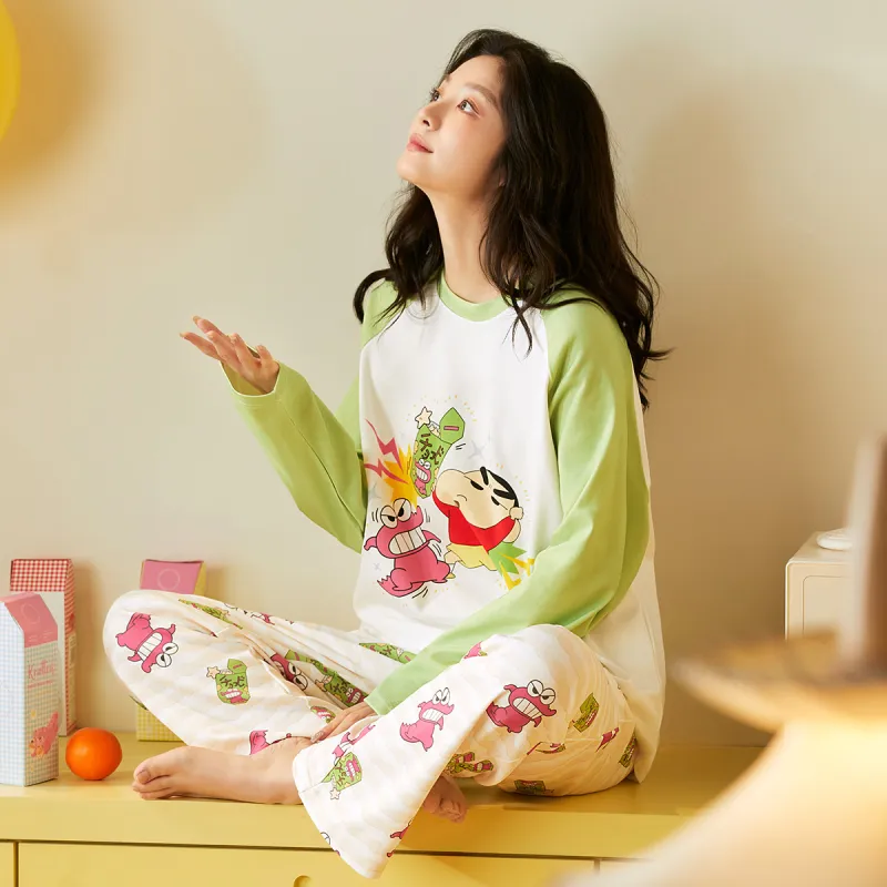 Gongdie x LABIXIAOXIN,LIANMINGKUAN Pajama Set Women's Gift Box Set Green-1