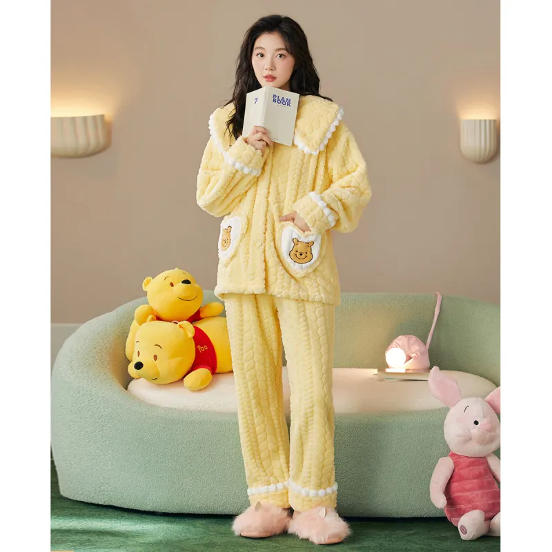 Gongdie x Disney Pajama Set Women's Yellow-4