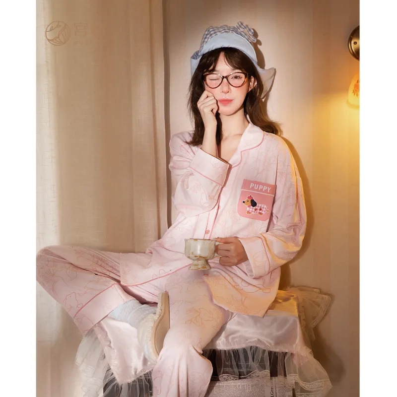 Gongdie Pajama Set Women's Pink-3