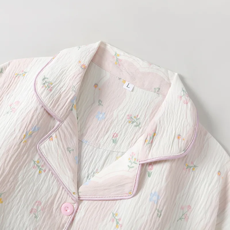 Gongdie Pajama Set Women's Light Pink-1