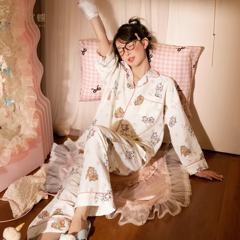 Gongdie x Disney Pajama Set Women's Gift Box Set Apricot-2