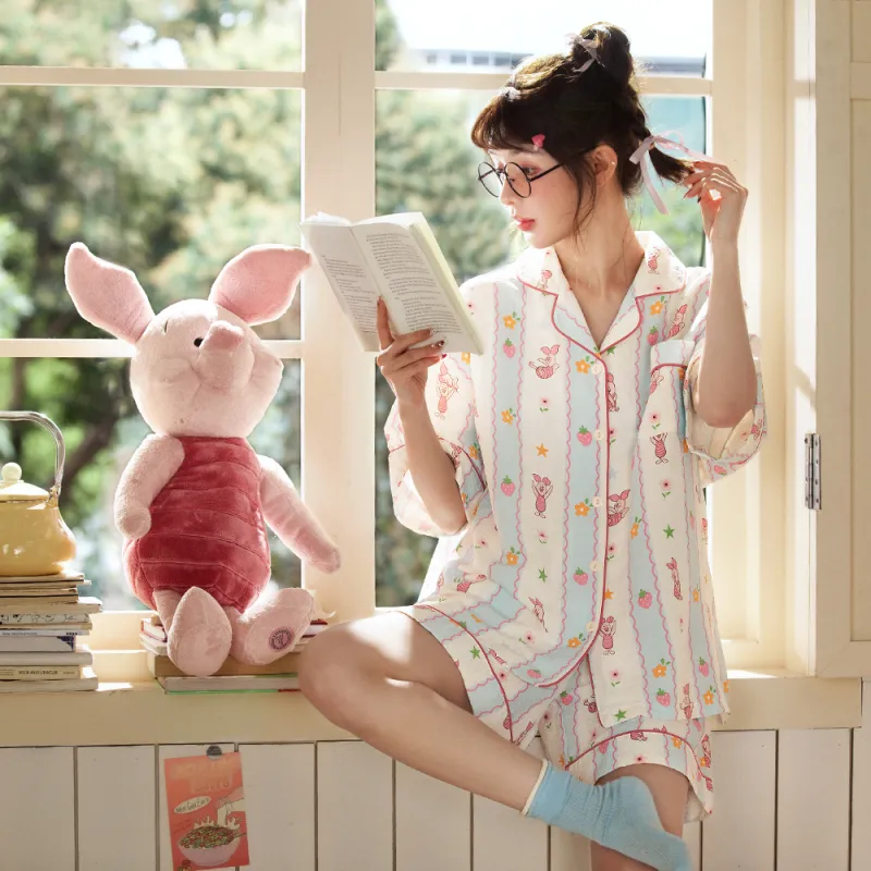 Gongdie x Disney Pajama Set Women's Gift Box Set Apricot-5