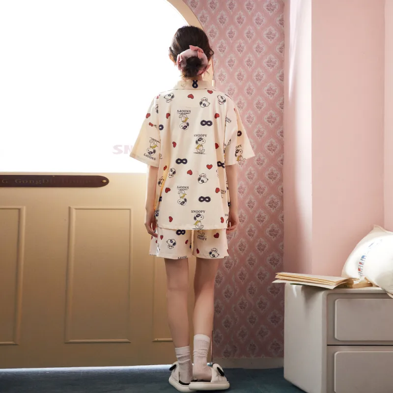 Gongdie x SNOOP/ Pajama Set Women's Apricot-1