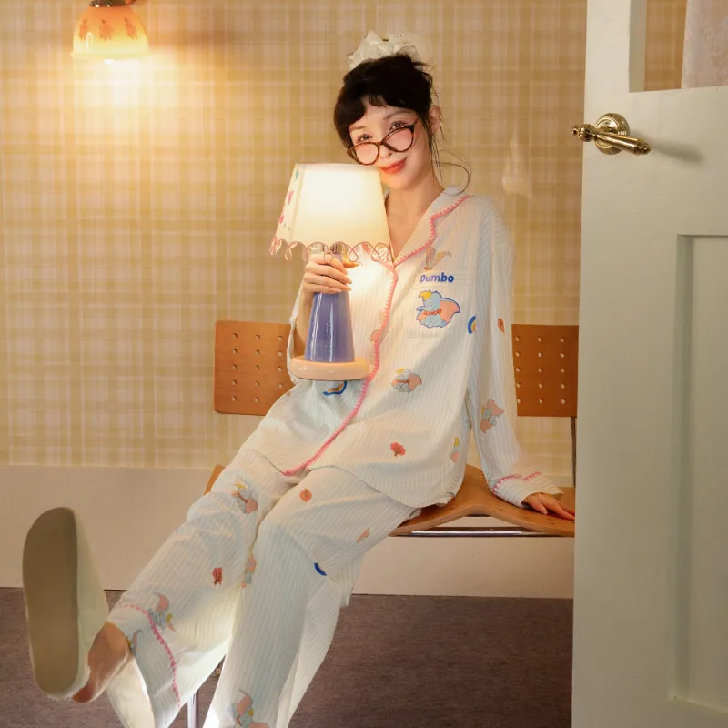 Gongdie x Disney Pajama Set Women's Light Blue-3