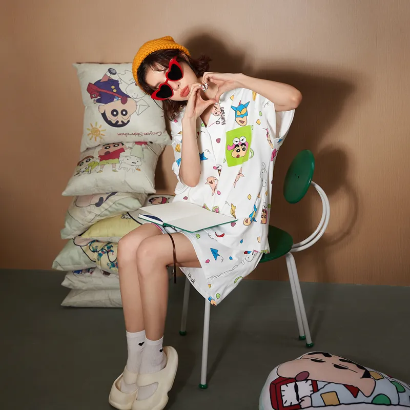 Gongdie x LABIXIAOXIN,LIANMINGKUAN Pajama Set Women's White-4
